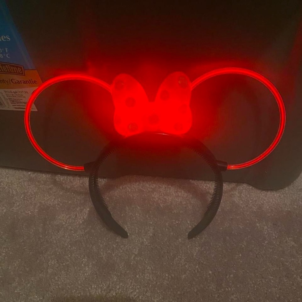 Disney Red Light-Up Minnie Mouse Ears Headband